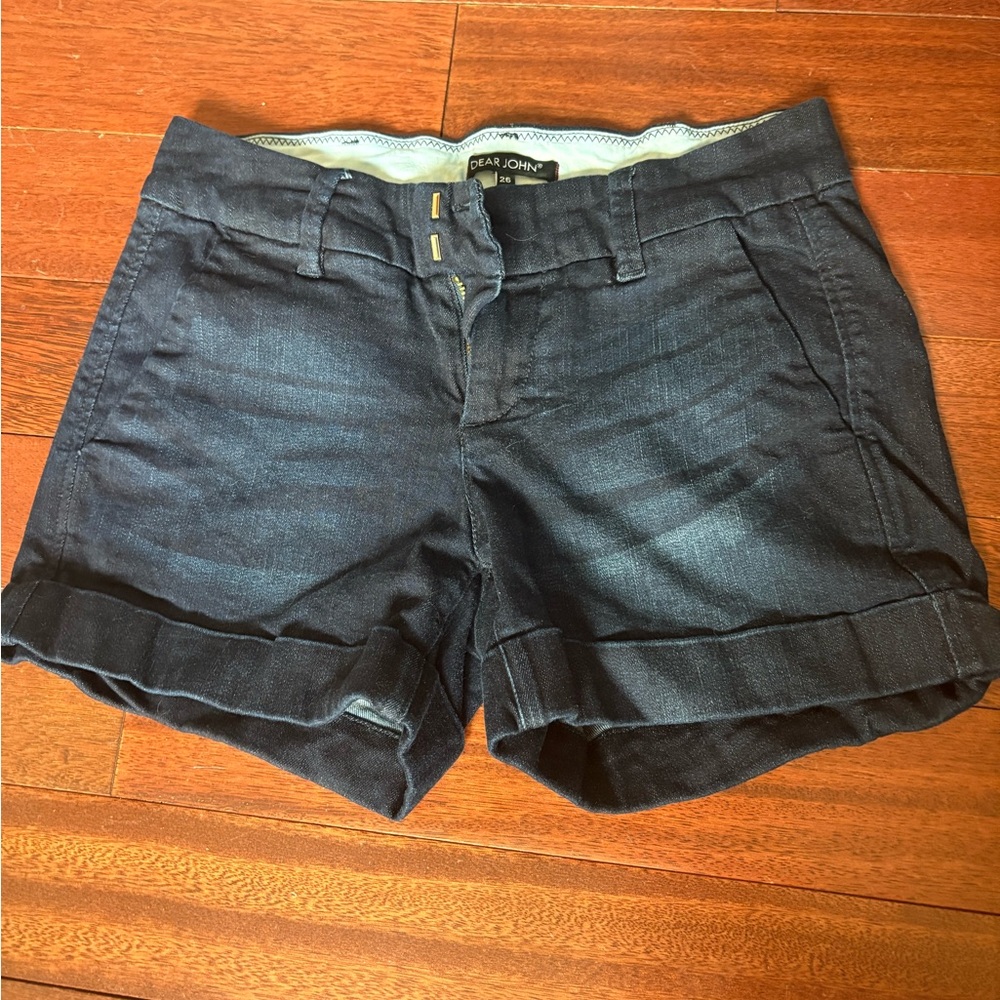 Dear John Dark Blue Jean Shorts